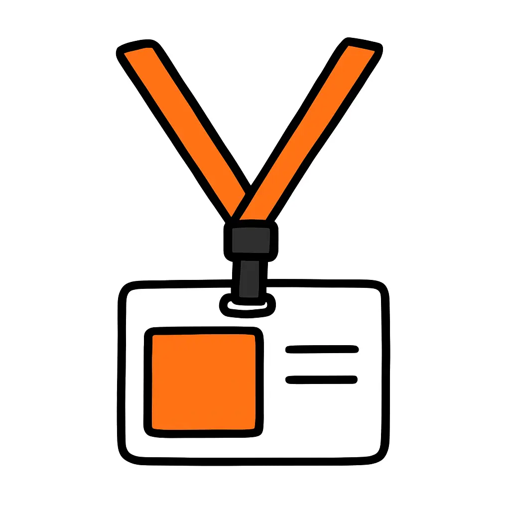 Logo sur les cordons porte-badges 